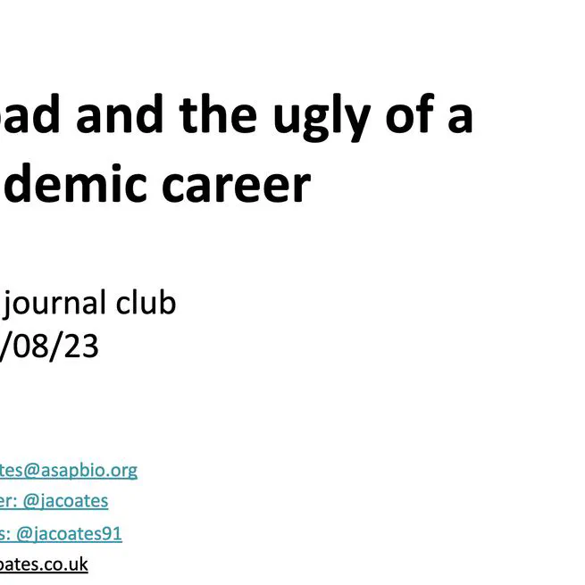 The good the bad and the ugly of a short academic career